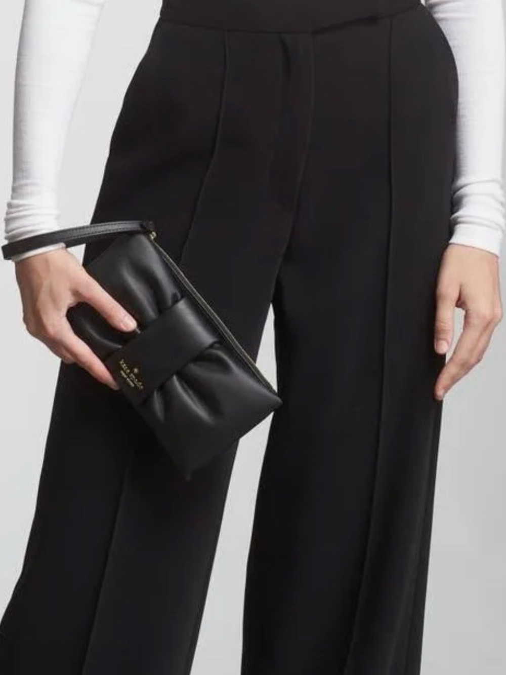 kate spade Black Leather Bow Wristlet - Picture 7 of 7